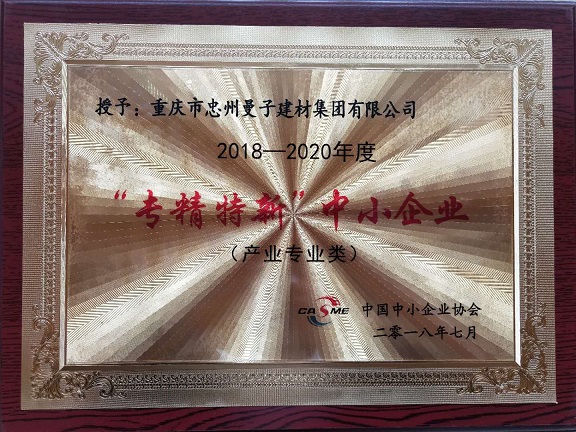 尊龙凯时人生就搏建材成功申报“专精特新”中小企业
